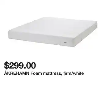 Ikea ÅKREHAMN Foam mattress, firm/white offer