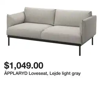 Ikea ÄPPLARYD Loveseat, Lejde light gray offer