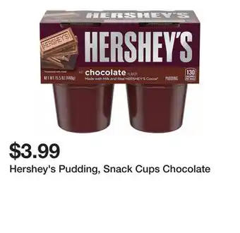 Wegmans Hershey's Pudding, Snack Cups Chocolate offer