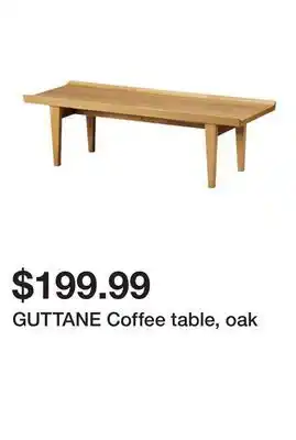 Ikea GUTTANE Coffee table, oak offer