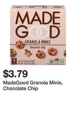 Wegmans MadeGood Granola Minis, Chocolate Chip offer