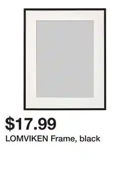 Ikea LOMVIKEN Frame, black offer