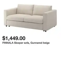 Ikea FINNALA Sleeper sofa, Gunnared beige offer