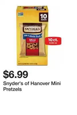 Wegmans Snyder's of Hanover Mini Pretzels offer