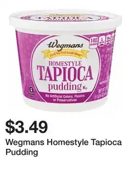 Wegmans Wegmans Homestyle Tapioca Pudding offer