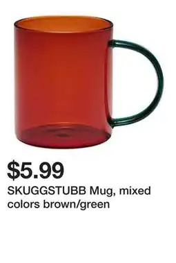 Ikea SKUGGSTUBB Mug, mixed colors brown/green offer