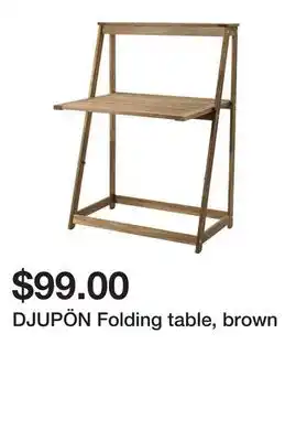 Ikea DJUPÖN Folding table, brown offer