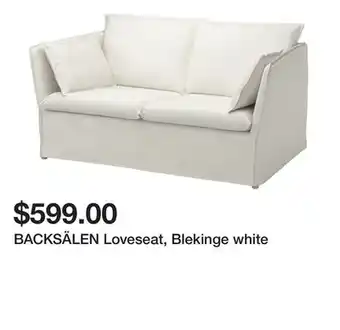 Ikea BACKSÄLEN Loveseat, Blekinge white offer