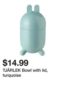 Ikea TJÄRLEK Bowl with lid, turquoise offer