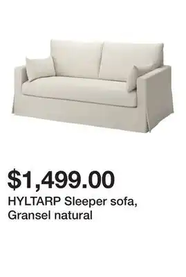 Ikea HYLTARP Sleeper sofa, Gransel natural offer