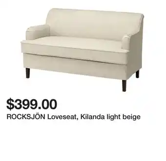 Ikea ROCKSJÖN Loveseat, Kilanda light beige offer