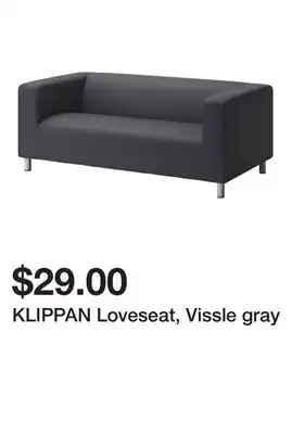 Ikea KLIPPAN Loveseat, Vissle gray offer