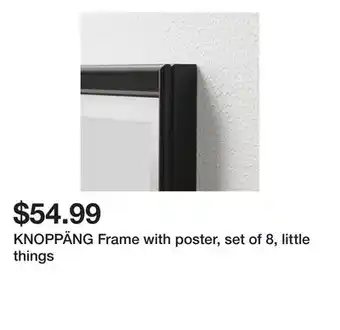 Ikea KNOPPÄNG Frame with poster, set of 8, little things offer