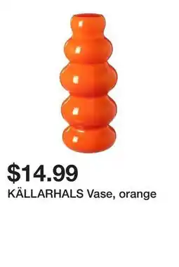 Ikea KÄLLARHALS Vase, orange offer