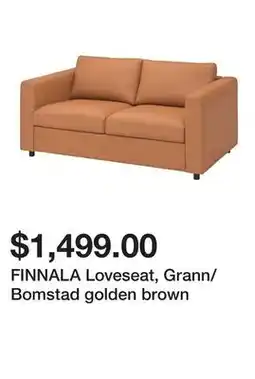 Ikea FINNALA Loveseat, Grann/Bomstad golden brown offer