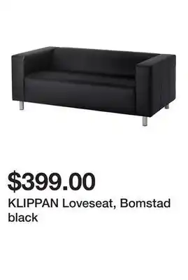 Ikea KLIPPAN Loveseat, Bomstad black offer