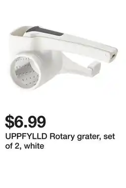 Ikea UPPFYLLD Rotary grater, set of 2, white offer