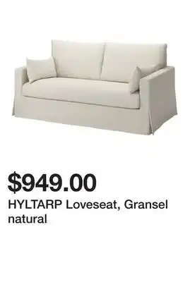 Ikea HYLTARP Loveseat, Gransel natural offer