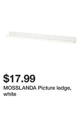 Ikea MOSSLANDA Picture ledge, white offer