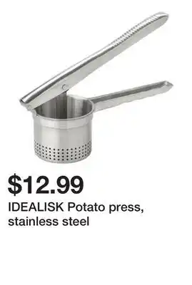 Ikea IDEALISK Potato press, stainless steel offer