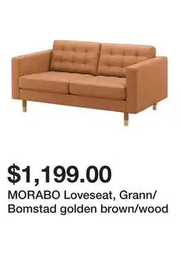 Ikea MORABO Loveseat, Grann/Bomstad golden brown/wood offer