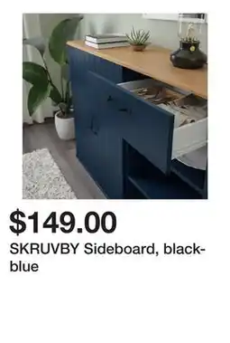 Ikea SKRUVBY Sideboard, black-blue offer