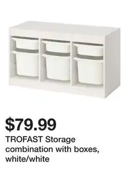 Ikea TROFAST Storage combination with boxes, white/white offer