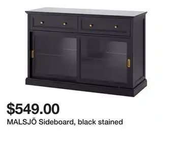 Ikea MALSJÖ Sideboard, black stained offer