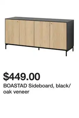 Ikea BOASTAD Sideboard, black/oak veneer offer