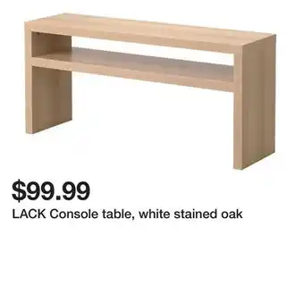 Ikea LACK Console table, white stained oak offer