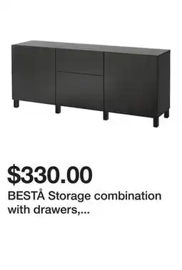 Ikea BESTÅ Storage combination with drawers, black-brown/Lappviken/Stubbarp black-brown offer