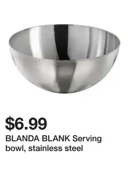 Ikea BLANDA BLANK Serving bowl, stainless steel offer