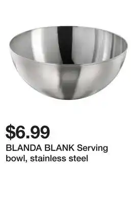 Ikea BLANDA BLANK Serving bowl, stainless steel offer