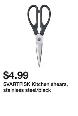 Ikea SVARTFISK Kitchen shears, stainless steel/black offer