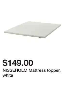 Ikea NISSEHOLM Mattress topper, white offer