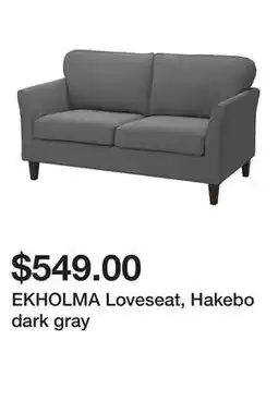 Ikea EKHOLMA Loveseat, Hakebo dark gray offer