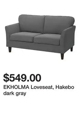 Ikea EKHOLMA Loveseat, Hakebo dark gray offer