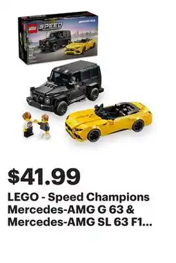 Best Buy LEGO - Speed Champions Mercedes-AMG G 63 & Mercedes-AMG SL 63 F1 Toy Car 76924 offer