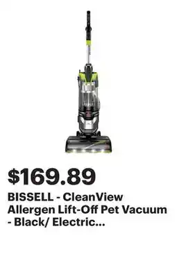 Best Buy BISSELL - CleanView Allergen Lift-Off Pet Vacuum - Black/ Electric Green offer