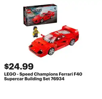 Best Buy LEGO - Speed Champions Ferrari F40 Supercar Building Set 76934 offer