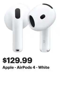 Best Buy Apple - AirPods 4 - White offer