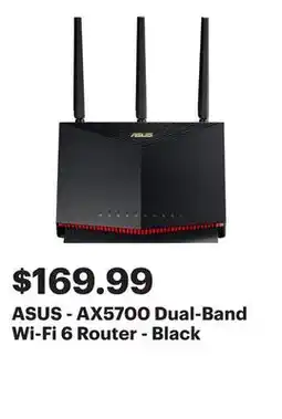 Best Buy ASUS - AX5700 Dual-Band Wi-Fi 6 Router - Black offer