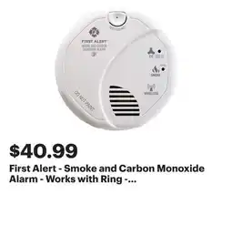 Best Buy First Alert - Smoke and Carbon Monoxide Alarm - Works with Ring - White offer