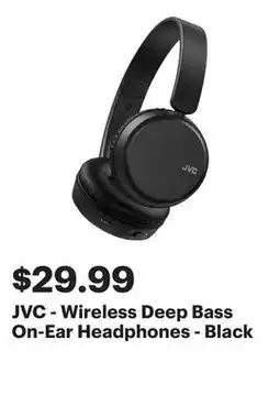 Best Buy JVC - Wireless Deep Bass On-Ear Headphones - Black offer