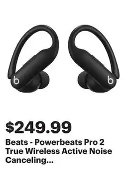 Best Buy Beats - Powerbeats Pro 2 True Wireless Active Noise Canceling Earbuds - Jet Black offer