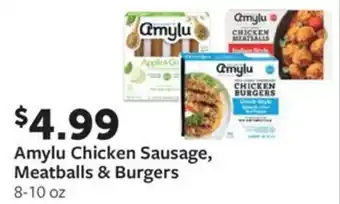 Fareway Amylu Chicken Sausage, Meatballs & Burgers offer