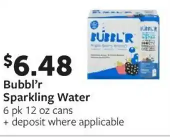 Fareway Bubbl❜r Sparkling Water offer