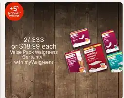 Walgreens Value Pack Walgreens Certainty offer