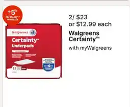 Walgreens Walgreens Certainty offer