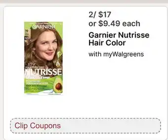 Walgreens Garnier Nutrisse Hair Color offer